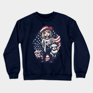 Patriotic Cat Mother Crewneck Sweatshirt